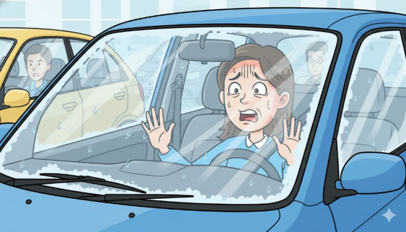 新車なのに室内の曇りとガラス凍結が深刻、暖房だけ運転が招く視界トラブル