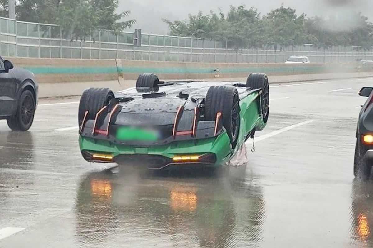 「雨の日に無理な速度超過」韓国のランボルギーニ横転事故の顛末